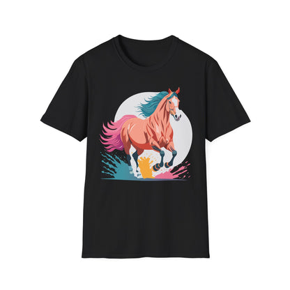 Unisex Horse Shirt Tee Gildan Softstyle 64000 Premium Ringspun Cotton