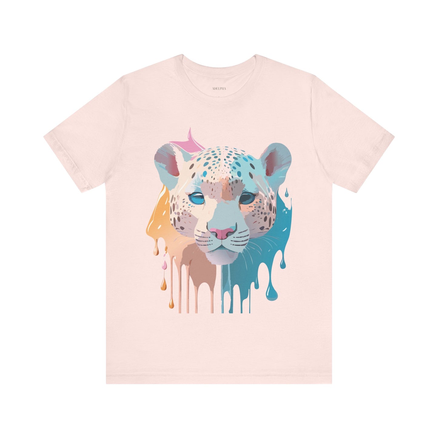 Natural Cotton Tee Shirt with Cheetah