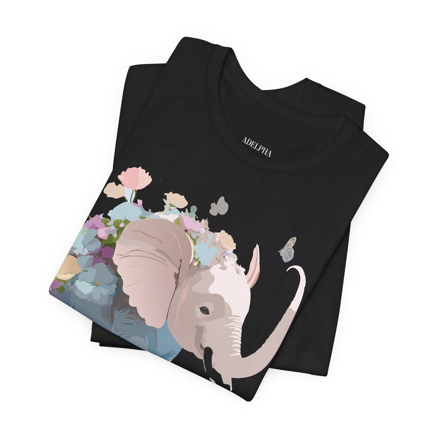 T-Shirt aus natürlicher Baumwolle mit Elefant