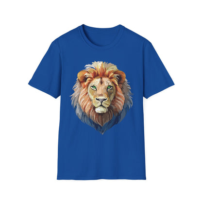Lion Floral Tee Unisex Gildan Softstyle 64000 Cotton Short Sleeve Shirt