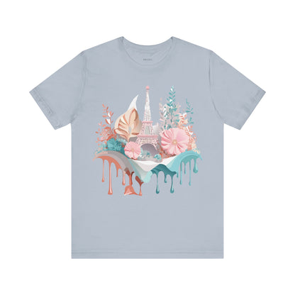 Natural Cotton Tee Shirt - Beautiful Places Collection - Paris Printify
