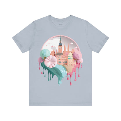 Natural Cotton Tee Shirt - Beautiful Places Collection - Prague Printify