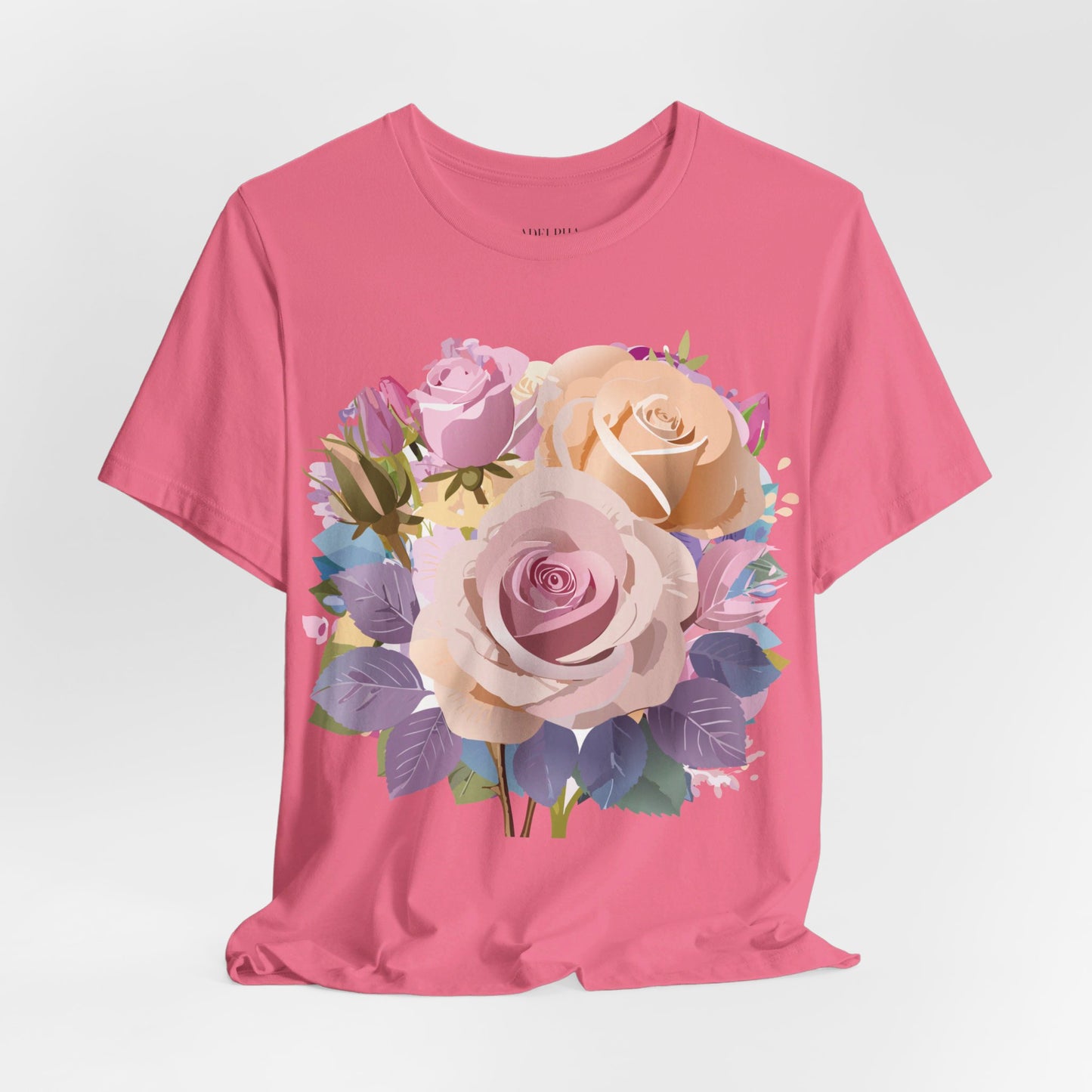 T-Shirt aus natürlicher Baumwolle mit Blumen