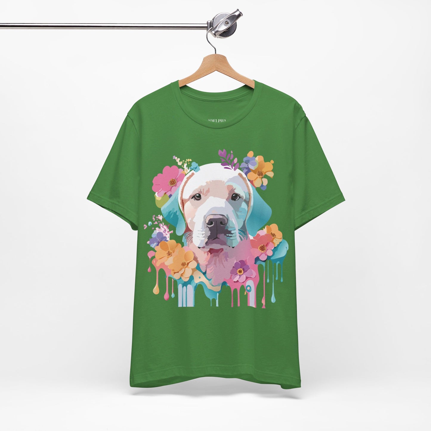 T-Shirt aus natürlicher Baumwolle mit Hund