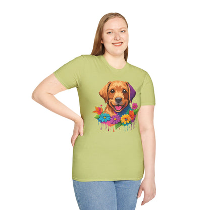 Unisex Dog Shirt With Animals Tee Softstyle Gildan 64000 Comfort Fit