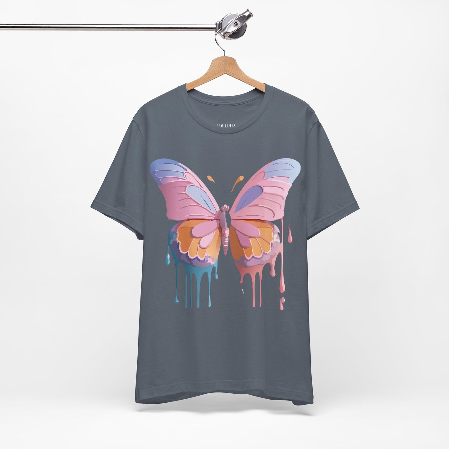 T-shirt en coton naturel avec papillon