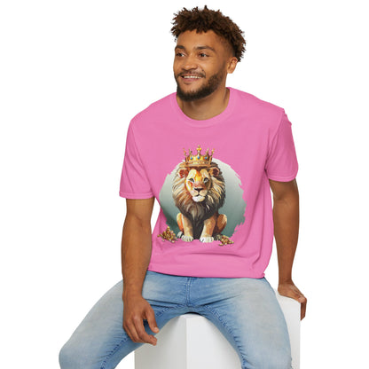 Unisex Lion Shirt Animal Tee Softstyle Gildan 64000 100 Percent Cotton Tee