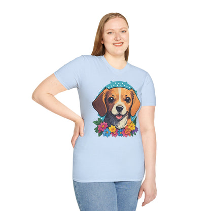 Dog Shirt Unisex Animal Tee Softstyle Cotton Ring Spun Comfort