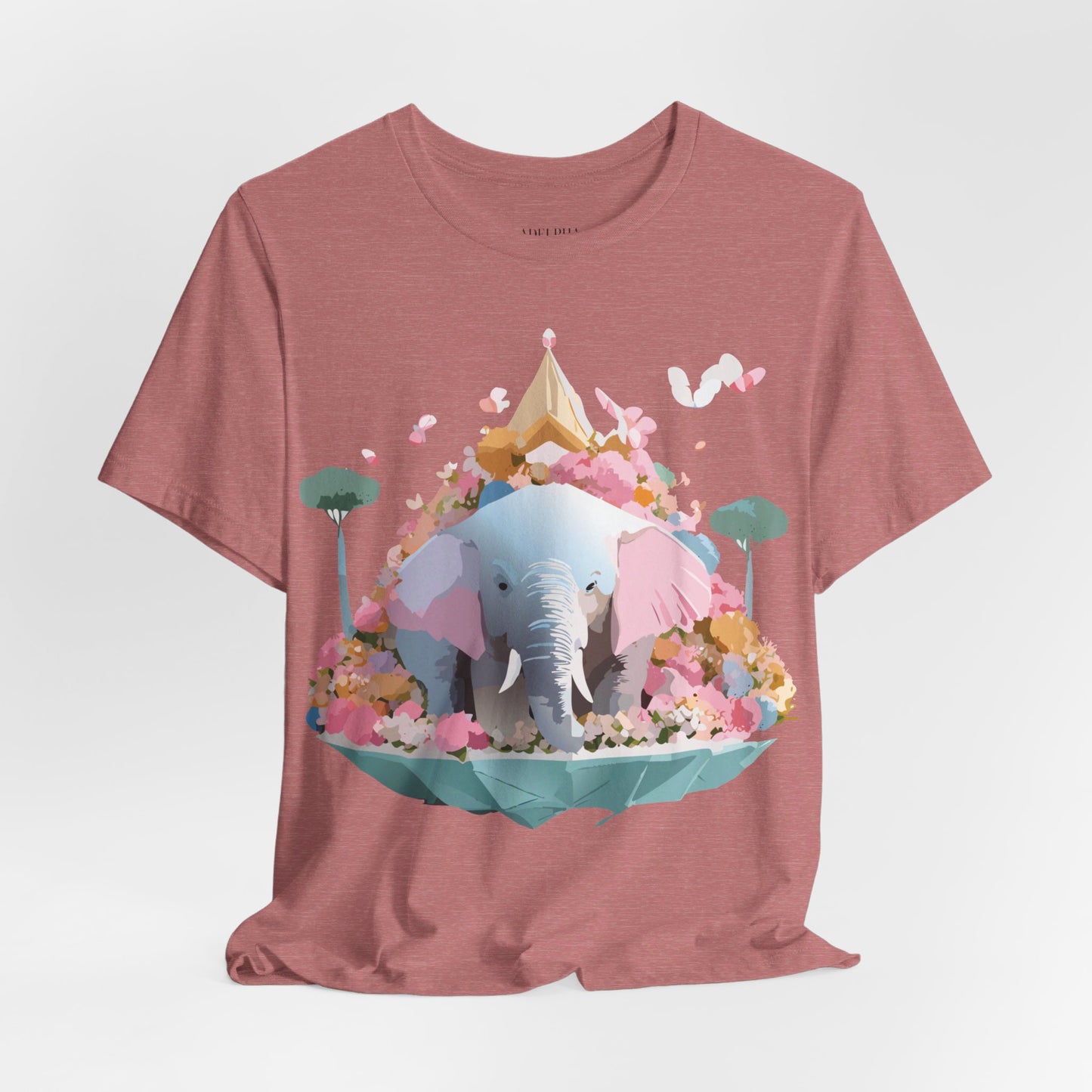 T-Shirt aus natürlicher Baumwolle mit Elefant