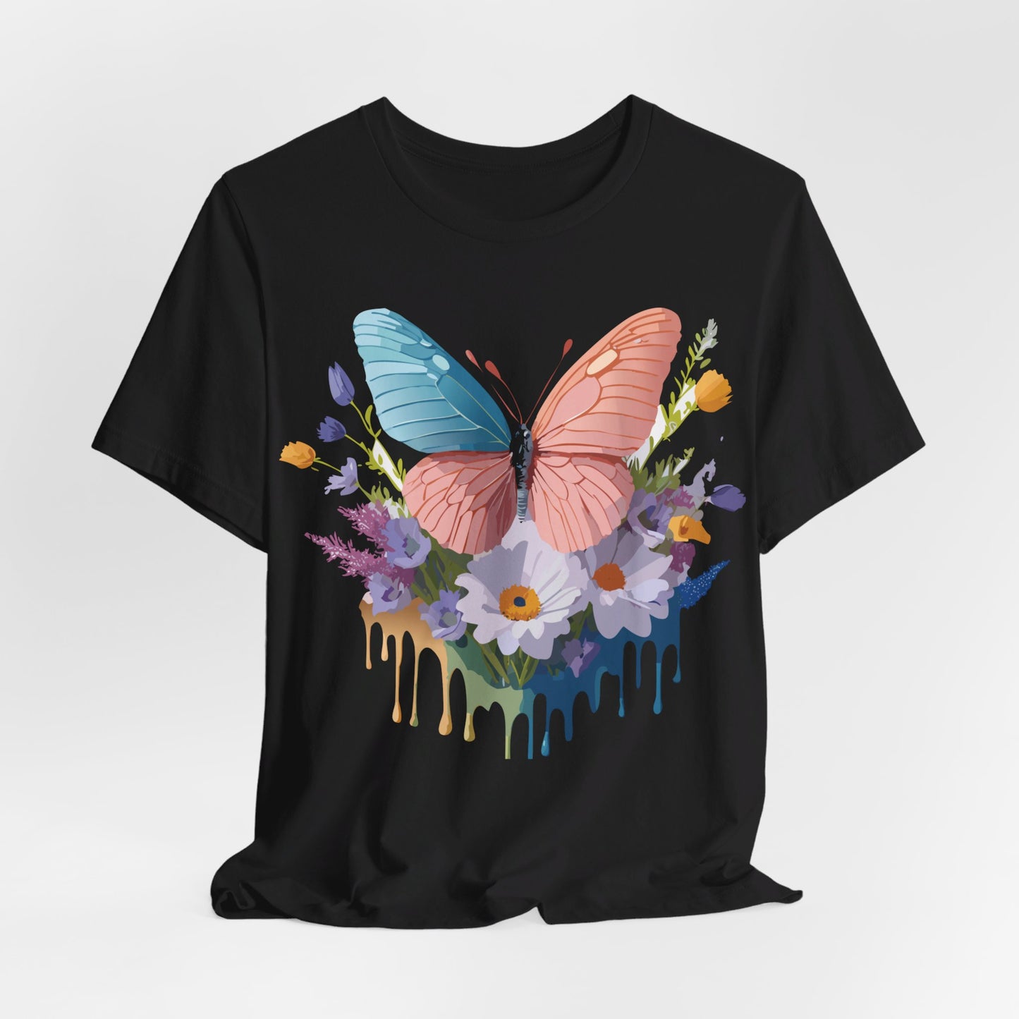 T-shirt en coton naturel avec papillon