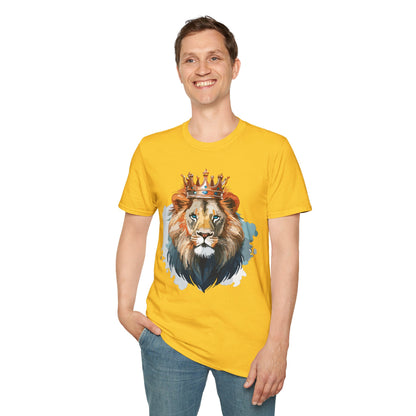 Lion Shirt Unisex Animal Tee Gildan Softstyle 64000 100 Percent Ring Spun Cotton
