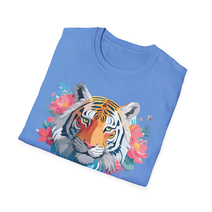 Tiger Shirt Unisex Animal Tee 100 Percent Ring Spun Cotton Softstyle