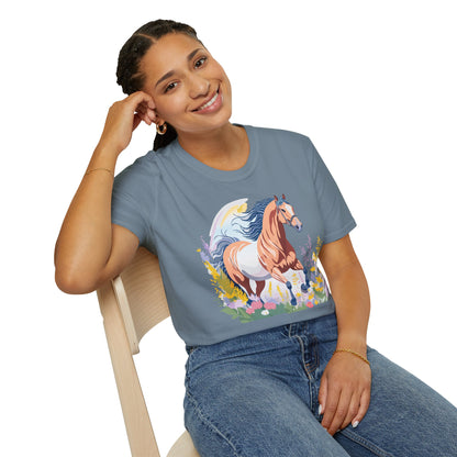 Horse Shirt Unisex Gildan Softstyle Tee 100 Ring Spun Cotton