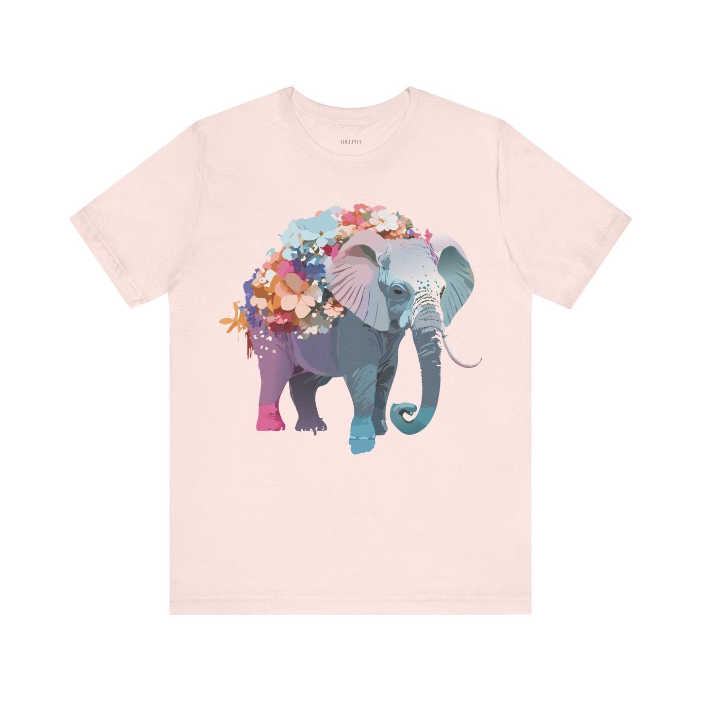 Natural Cotton Tee Shirt with Elephant