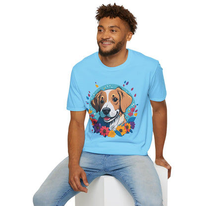 Unisex Dog Shirt Animal Print Tee Gildan Softstyle 64000 Cotton