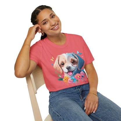 Dog Shirt Unisex Softstyle Tee Gildan 64000 100 Percent Ring Spun Cotton
