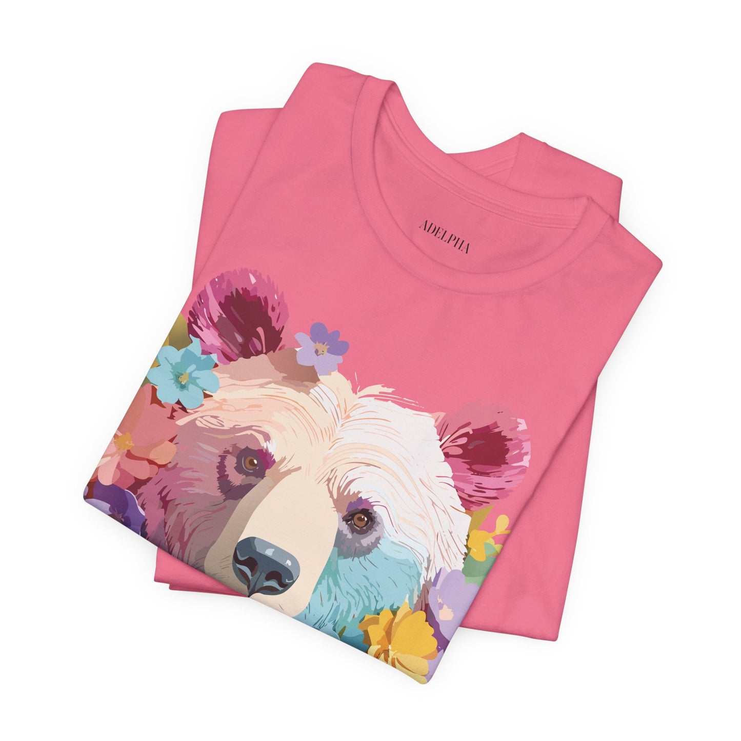 Natural Cotton Tee Shirt with Bear