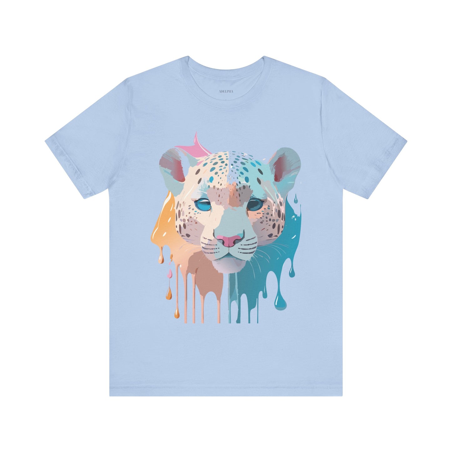 Natural Cotton Tee Shirt with Cheetah