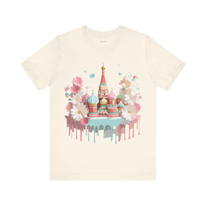 Natural Cotton Tee Shirt - Beautiful Places Collection - Moscow Printify