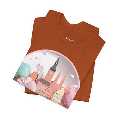 Natural Cotton Tee Shirt - Beautiful Places Collection - Prague Printify