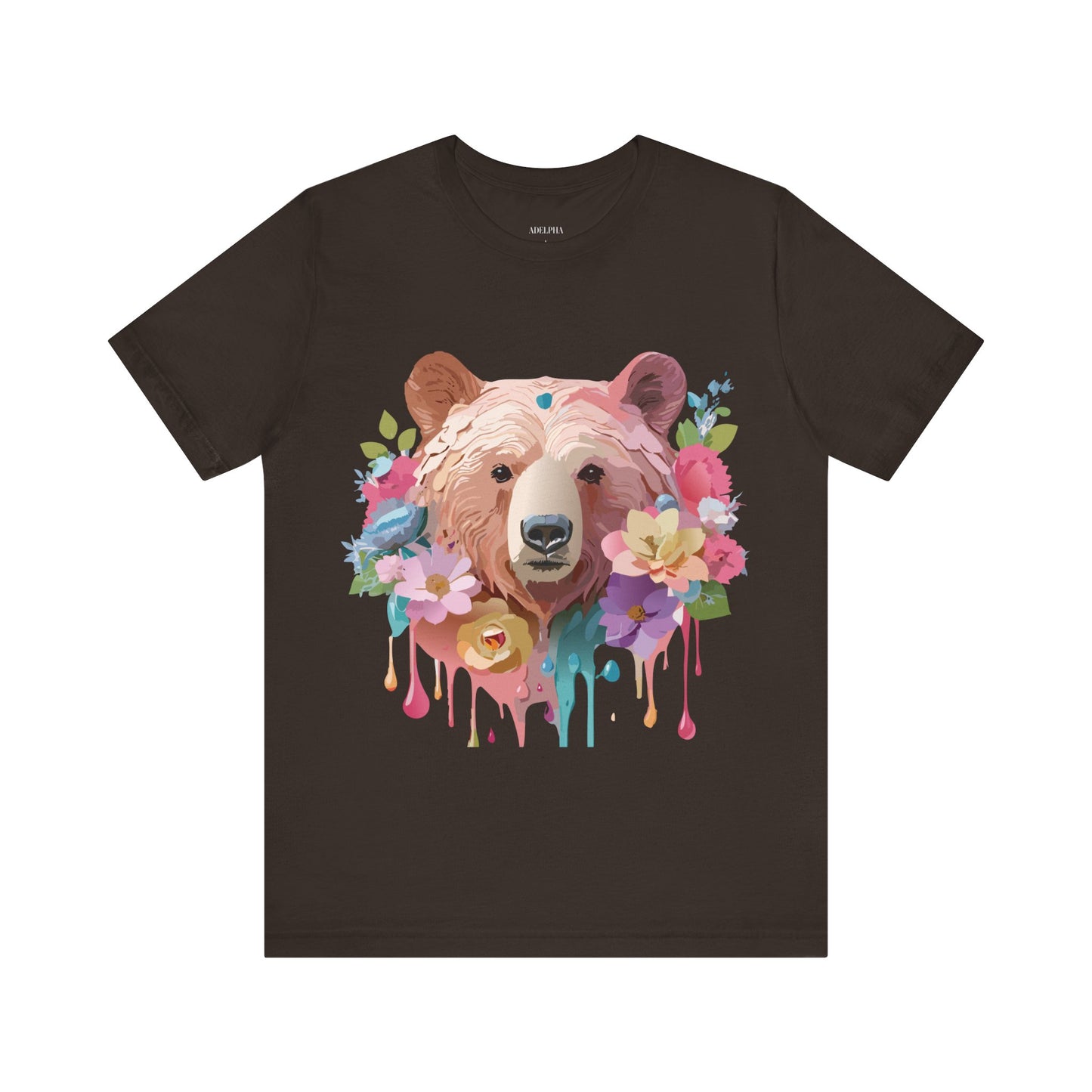 Natural Cotton Tee Shirt with Bear