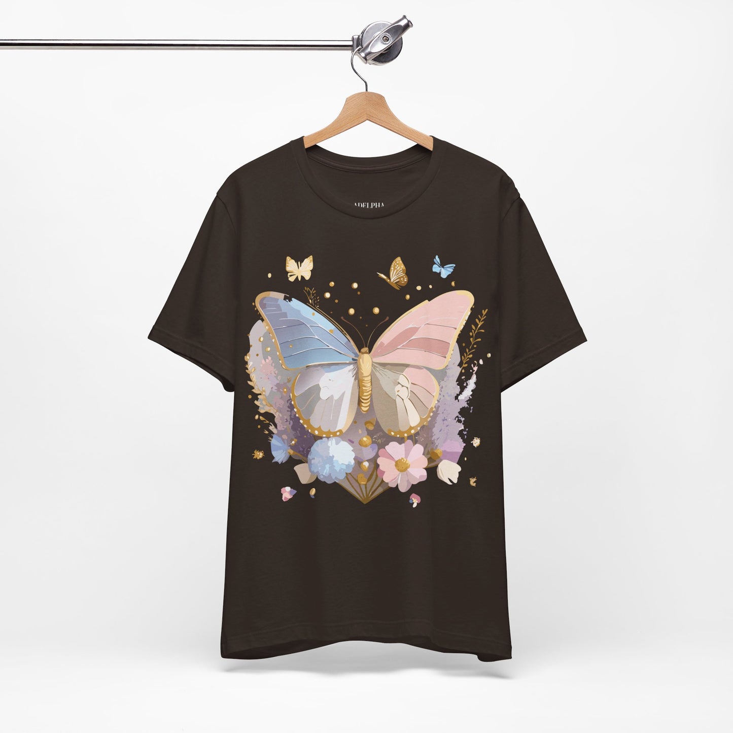 T-Shirt aus natürlicher Baumwolle mit Schmetterling