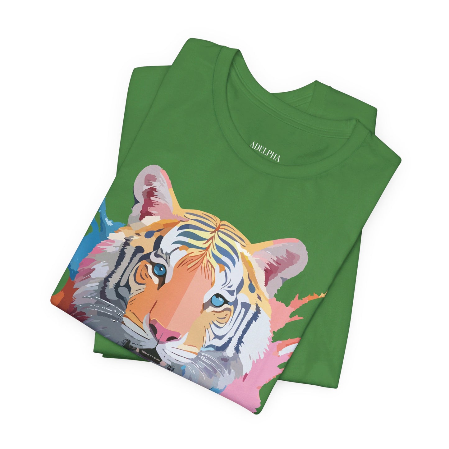 Natural Cotton Tee Shirt with Tiger