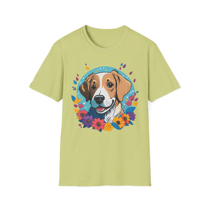Unisex Dog Shirt Animal Print Tee Gildan Softstyle 64000 Cotton