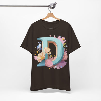 Natural Cotton Tee Shirt - Letters Collection - D Printify