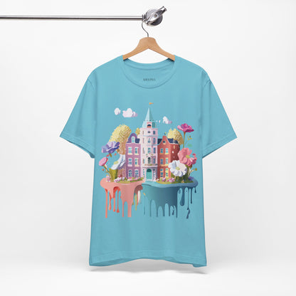 Natural Cotton Tee Shirt - Beautiful Places Collection - Amsterdam Printify