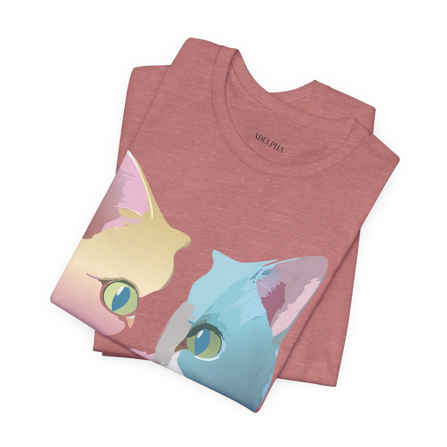 Natural Cotton Tee Shirt with Cat