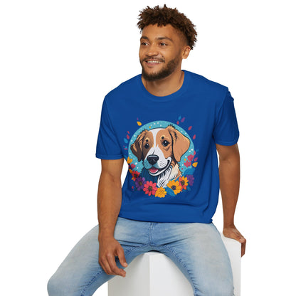 Unisex Dog Shirt Animal Print Tee Gildan Softstyle 64000 Cotton