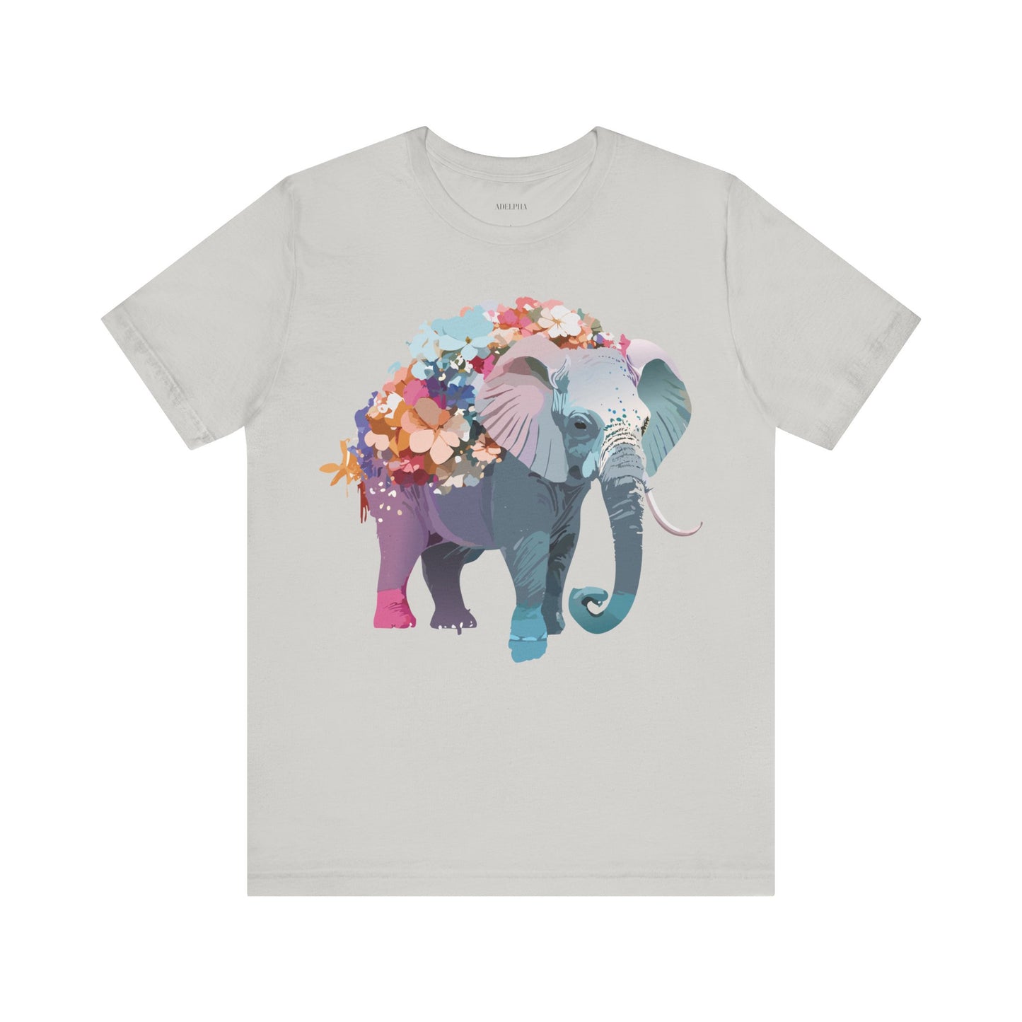 Natural Cotton Tee Shirt with Elephant