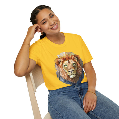 Lion Shirt Unisex Animal Tee Gildan Softstyle 64000 Cotton Comfort