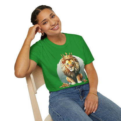 Unisex Lion Shirt Animal Tee Softstyle Gildan 64000 100 Percent Cotton Tee