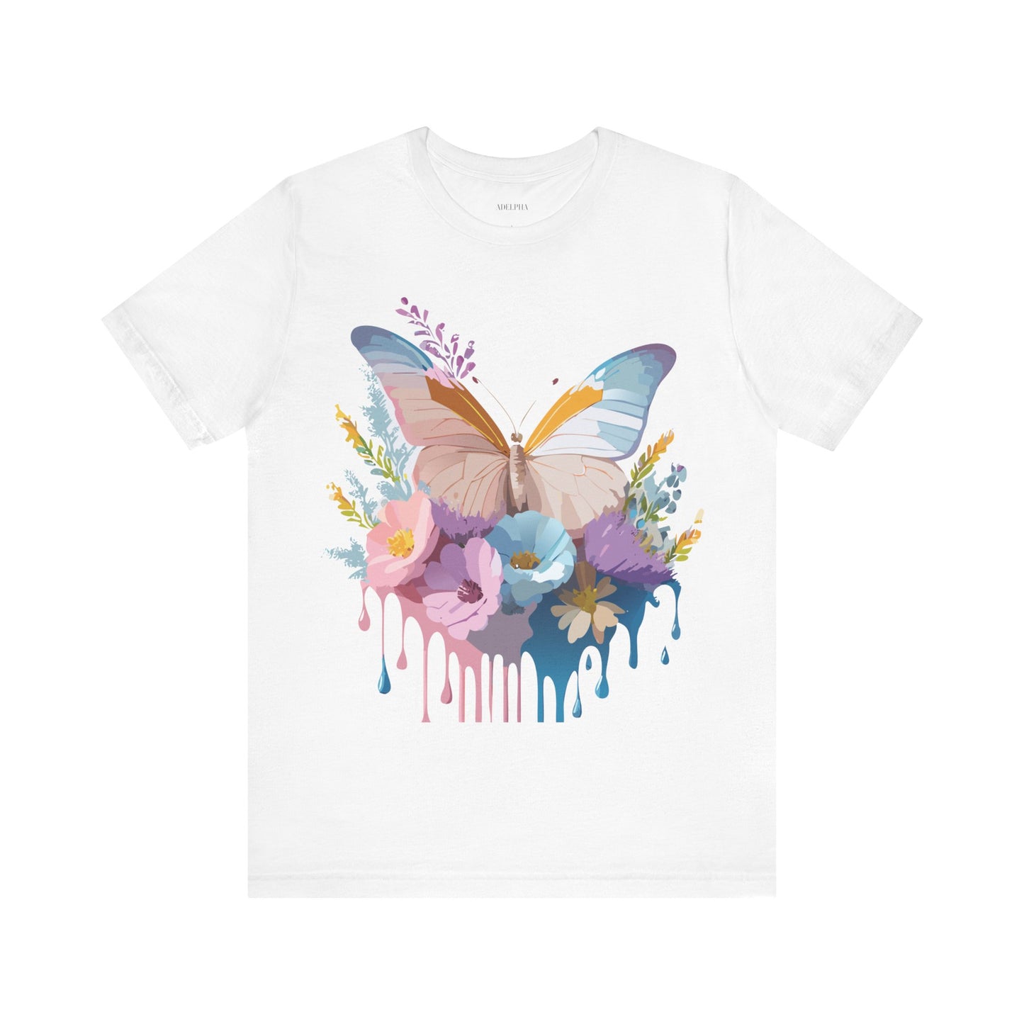 T-shirt en coton naturel avec papillon