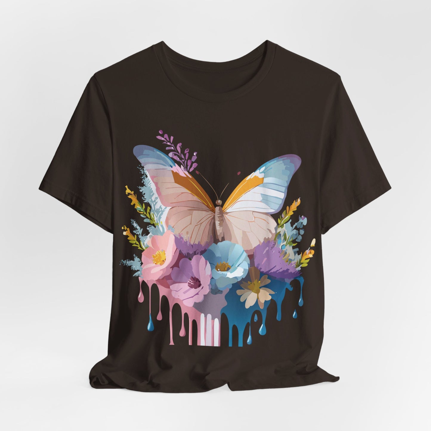 T-shirt en coton naturel avec papillon