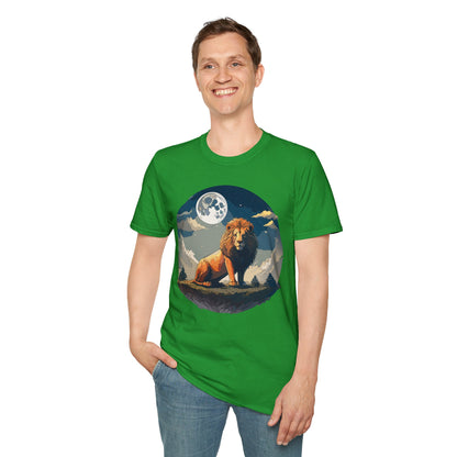 Lion Shirt Unisex Animal Tee Softstyle 64000 100 Percent Ring-Spun Cotton