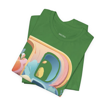 Natural Cotton Tee Shirt - Letters Collection - B Printify