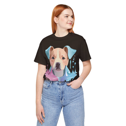 Natural Cotton Tee Shirt with Dog Printify