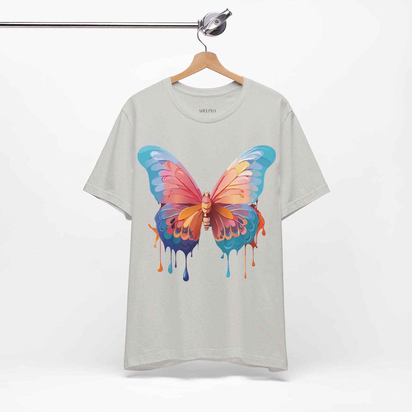 T-Shirt aus natürlicher Baumwolle mit Schmetterling