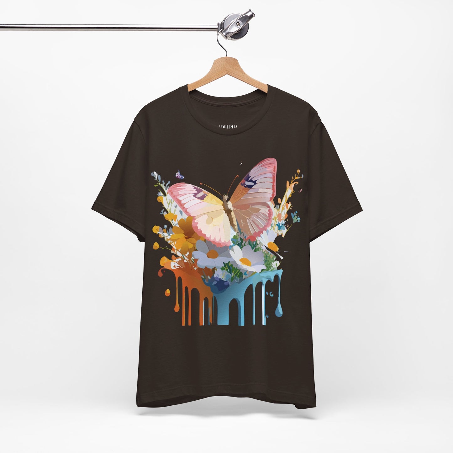 T-Shirt aus natürlicher Baumwolle mit Schmetterling