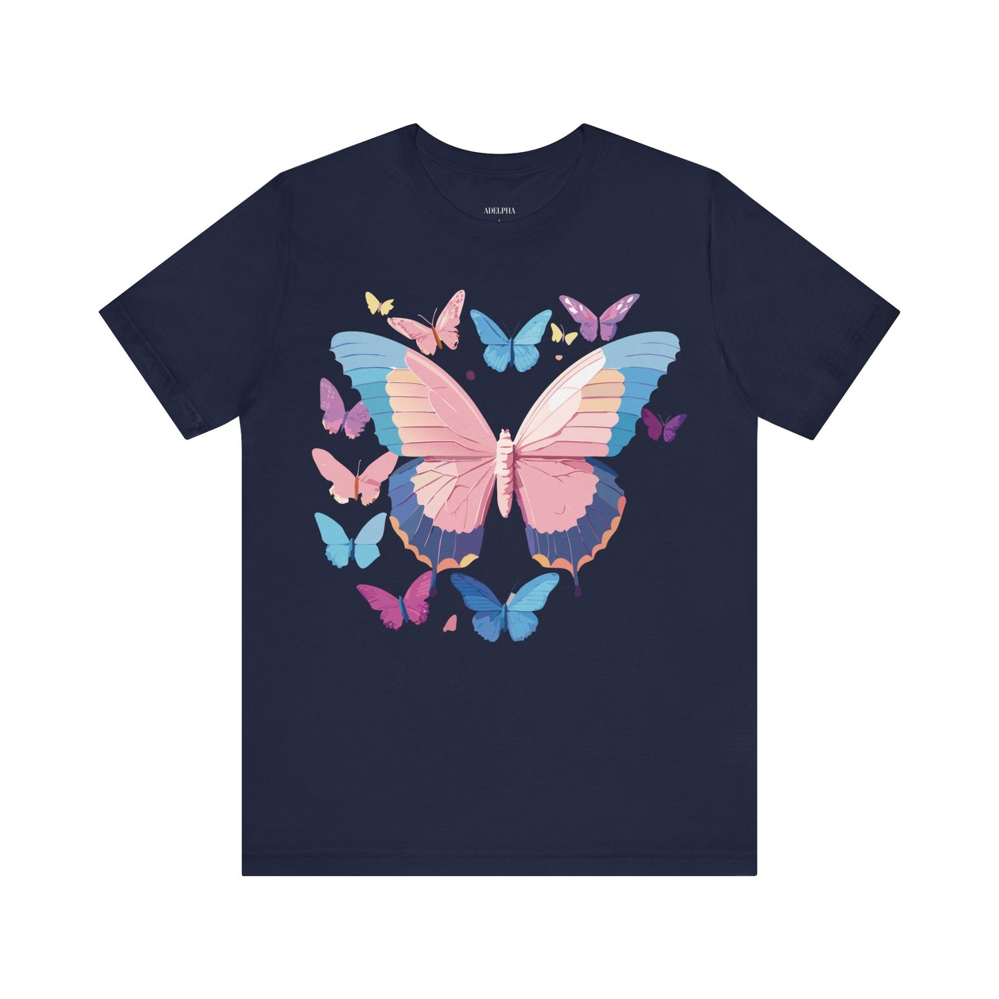 T-shirt en coton naturel avec papillon