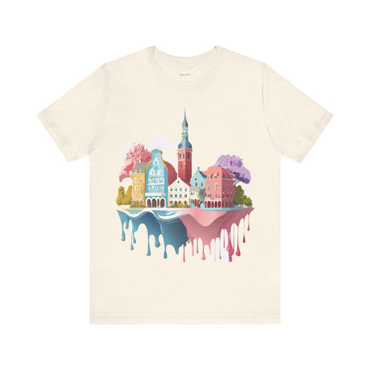 Natural Cotton Tee Shirt - Beautiful Places Collection - Warnemünde and Rostock - Germany