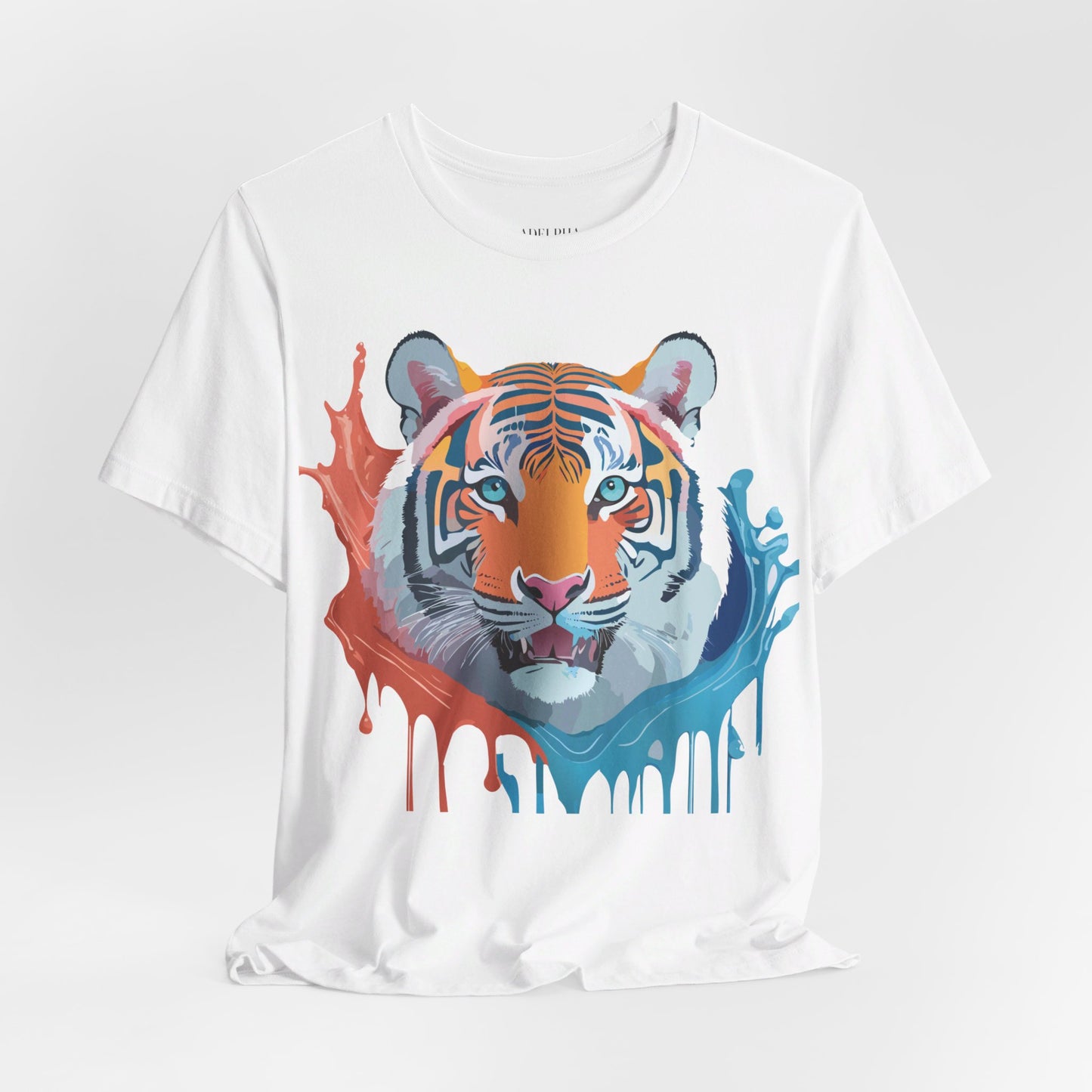 Natural Cotton Tee Shirt with Tiger