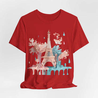 Natural Cotton Tee Shirt - Beautiful Places Collection - Paris Printify