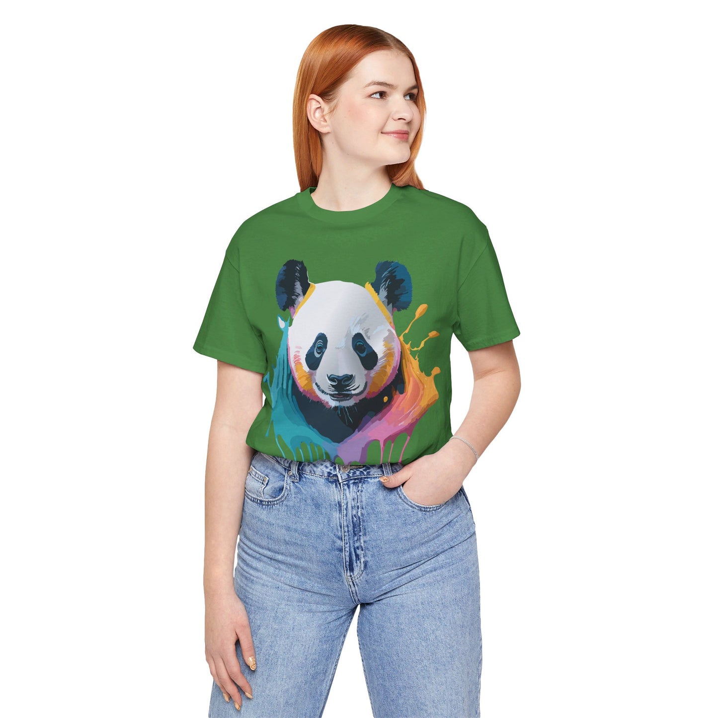 Natural Cotton Tee Shirt with Panda