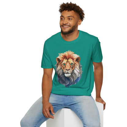 Floral Lion Shirt Unisex Tee Softstyle Gildan 64000 Comfort Fit