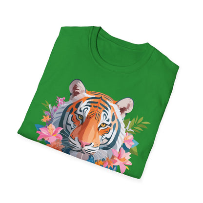 Tiger Shirt Unisex Animal Tee Gildan Softstyle 64000 Cotton Tee