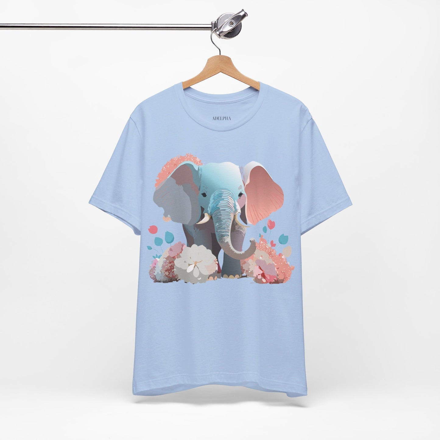 T-Shirt aus natürlicher Baumwolle mit Elefant